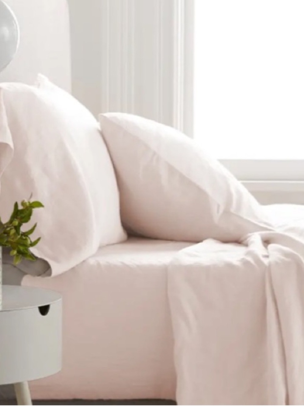 QUINCE 100% Linen Pillowcase Standard Soft Blush
